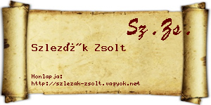 Szlezák Zsolt névjegykártya